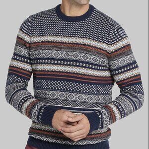 Jos. A. Bank Tailored Fit Fair Isle Crew Neck Sweater